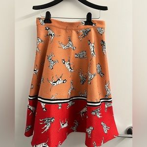 Hutch retro skirt with dog pattern